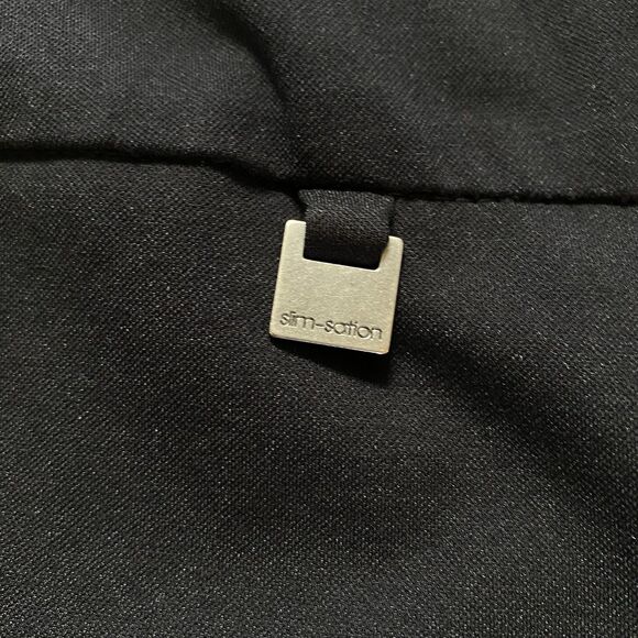 SLIM-SATION Multiples Women's 22W Black High Rise Straight Slimming Ankle Pants - Picture 3 of 13